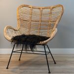 WOOOL Schapenvacht Chairpad - IJslands Zwart (Crop)