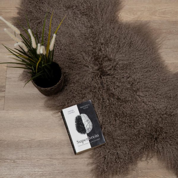 WOOOL Schapenvacht - Tibetaans Taupe (Flat Lay)