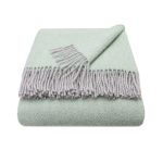 WOOOL Plaid - STELLA (Silver Grey & Laurel Green)