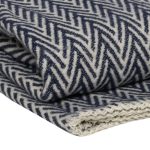 WOOOL Plaid - Cotton Herringbone (Navy) - Afbeelding 3
