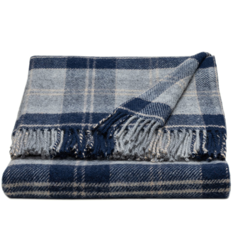 Woool2026 WOOOL Deken - TARTAN (Navy Bannockbane) - Afbeelding 1
