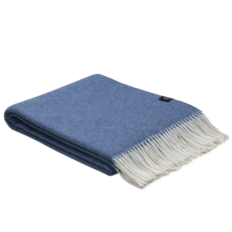 WOOOL Plaids aug23 WOOOL Plaid - CASHMERE Classic (Donkerblauw) - Afbeelding 1