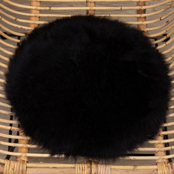 WOOOL Schapenvacht Chairpad - Australisch Zwart (Close)
