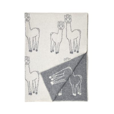 WOOOL Deken - ALPACA FRIENDS (Grijs)