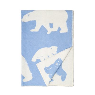 WOOOL Deken - BEAR (Blauw)