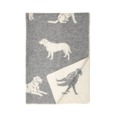 WOOOL Deken - DOG (Grijs)
