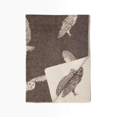 WOOOL Deken - OWL (Donkerbruin)