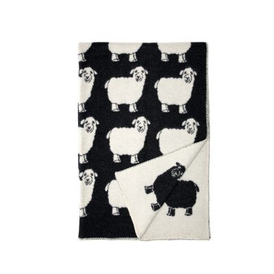 WOOOL Deken - SHEEP WOOLA (Zwart)