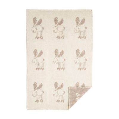 WOOOL Kinderdeken - LITTLE REINDEER (Beige)