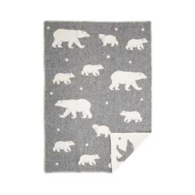 WOOOL Kinderdeken - POLAR BEAR (Grijs)