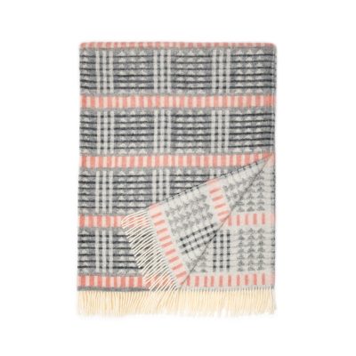 WOOOL Plaid - MIKA (Grijs Roze)