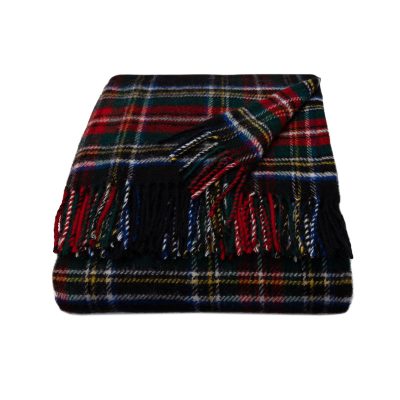 WOOOL Deken - TARTAN (Black Stewart)