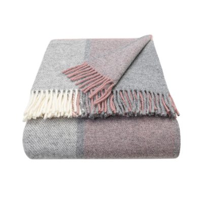 WOOOL Plaid - BLOCK CHECK  (Charcoal & Dusky Pink)