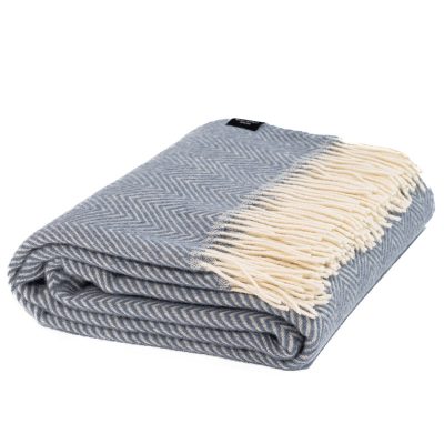 WOOOL Plaid - Manhattan (Licht Blauw)