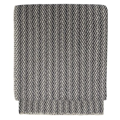 WOOOL Plaid - Cotton Herringbone (Charcoal)