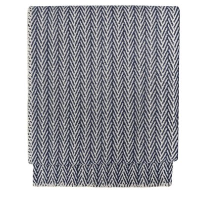WOOOL Plaid - Cotton Herringbone (Navy)