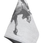 Linnen Theedoek Print Eland (Grijs)