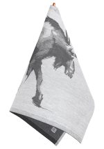 Linnen Theedoek Print Eland (Grijs)