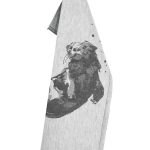 Linnen Theedoek Print Otter (Grijs)