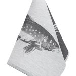 Linnen Theedoek Print Vis (Grijs)