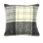 WOOOL Kussen - COTTAGE CHECK (Grey)