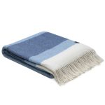WOOOL Plaid - CASHMERE Stripe (Blauw)